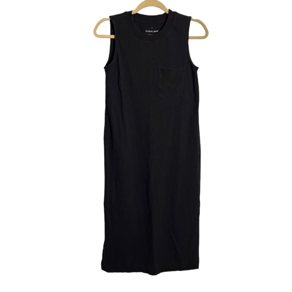 EVERLANE The Long Weekend Pocket Tank T-Shirt Maxi Dress 100% Cotton, XS - Picture 1 of 10